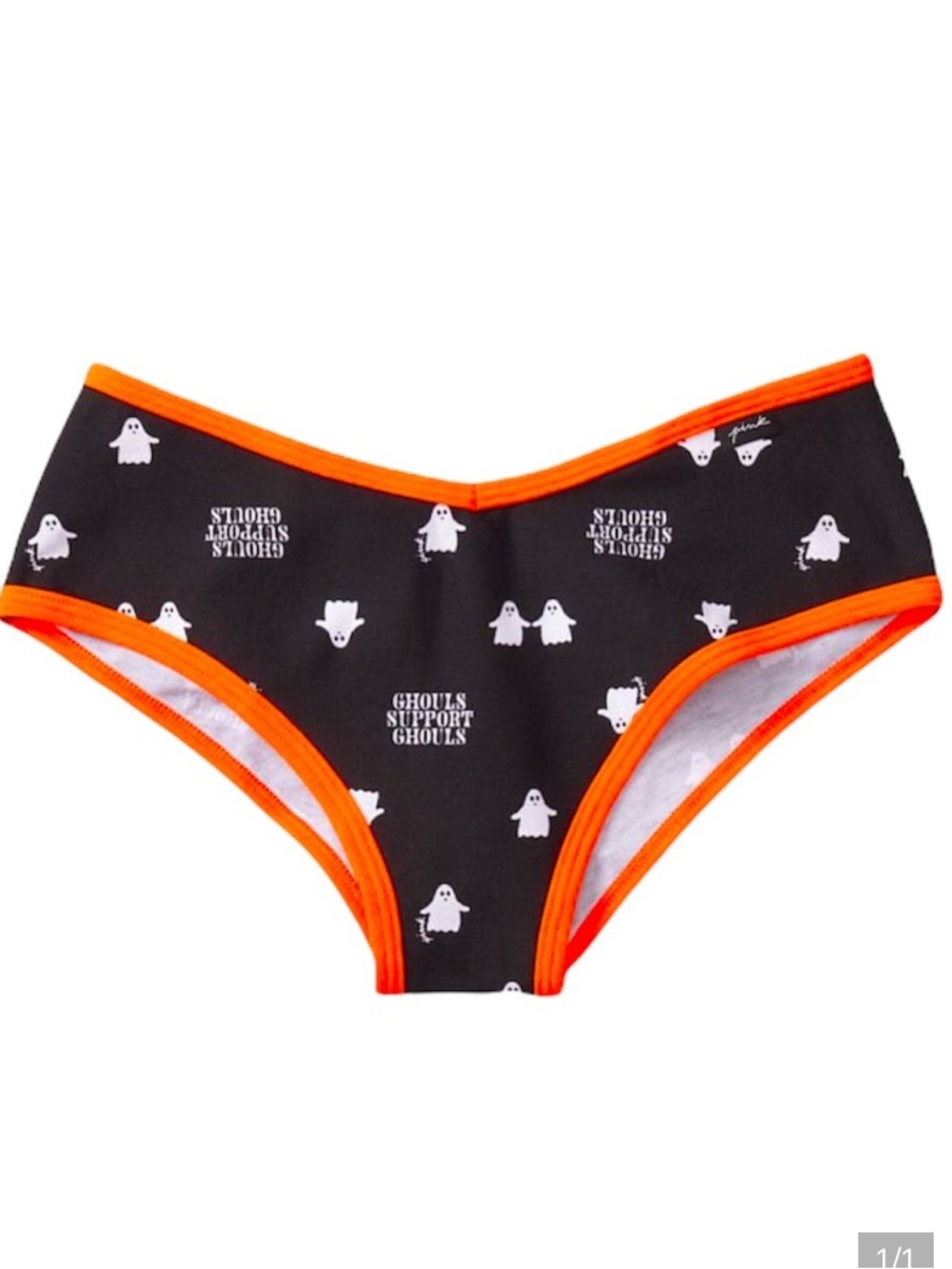 2021 Victoria's Secret PINK Halloween ghost print Tanga Cheekster